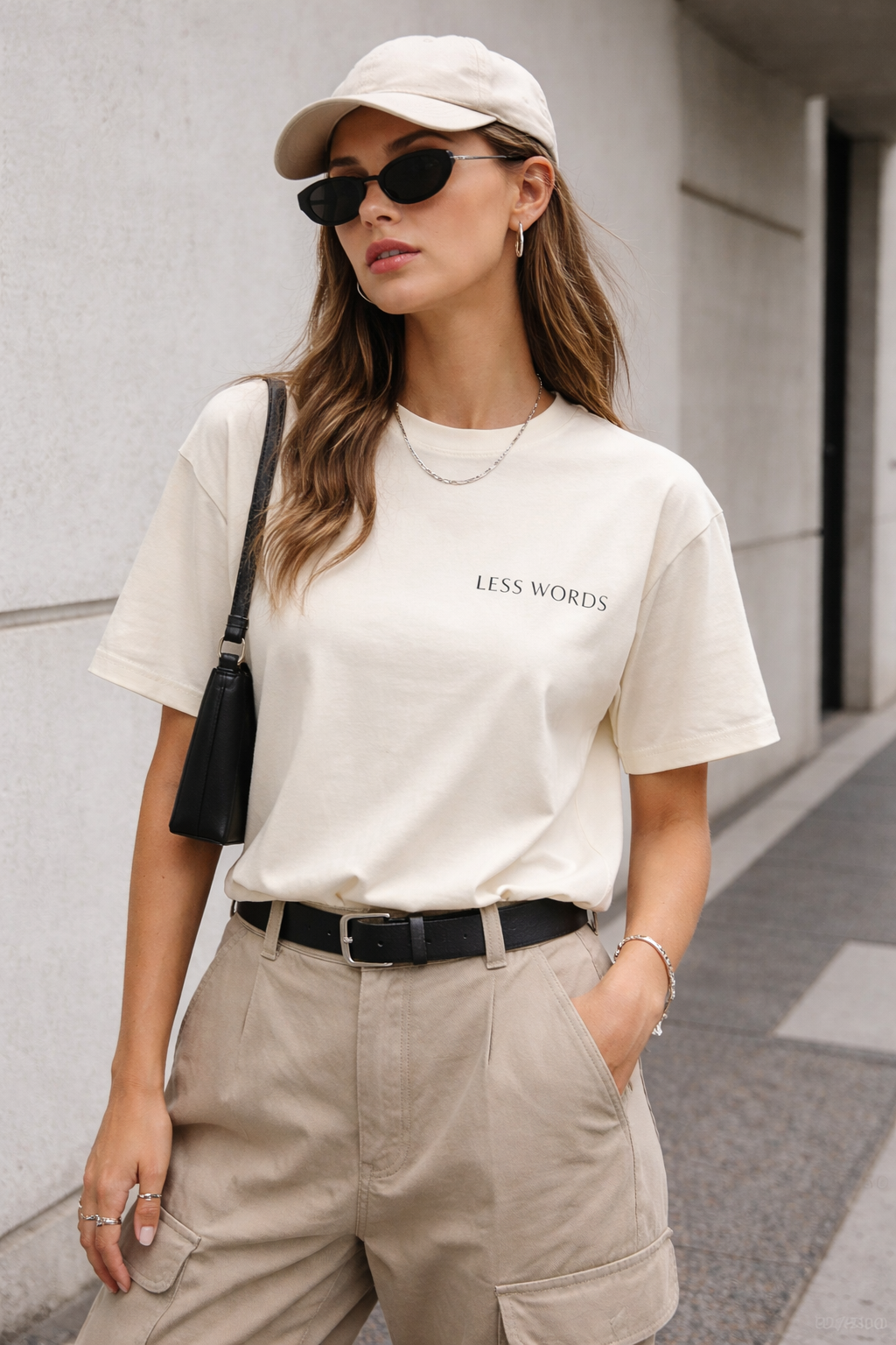 Less Words “Silent Statement” T-Shirt Minimalista Unisex