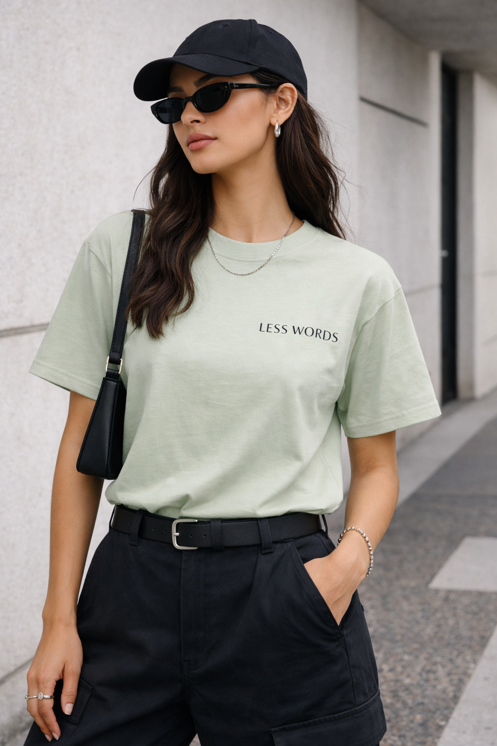 Less Words “Silent Statement” T-Shirt Minimalista Unisex