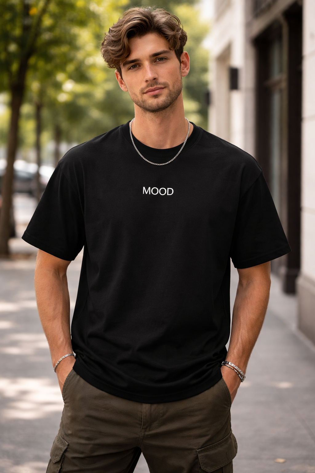 MOOD Oversized T-Shirt – Minimalist Unisex Streetwear Tee | Premium Heavy Cotton | by mange