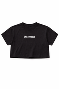 Unstoppable Crop Tee – Women's Minimalist Cropped T-Shirt | by mange