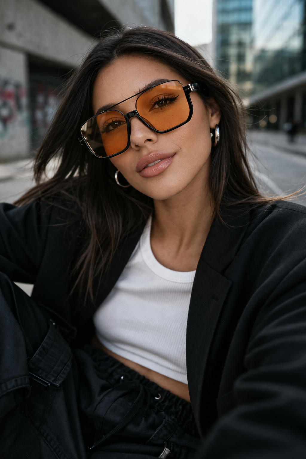 Oversized Square Frame Fashion Sunglasses